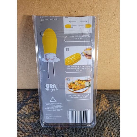 8 Count Stainless Steel Corn Holders - Picture 2 of 2